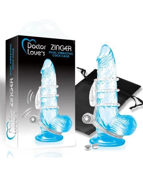 Doctor Love Zinger Dual Vibrating Sleeve Clear