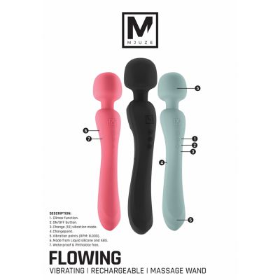 Flowing Vibrating Massage Wand Mint Clit Massage