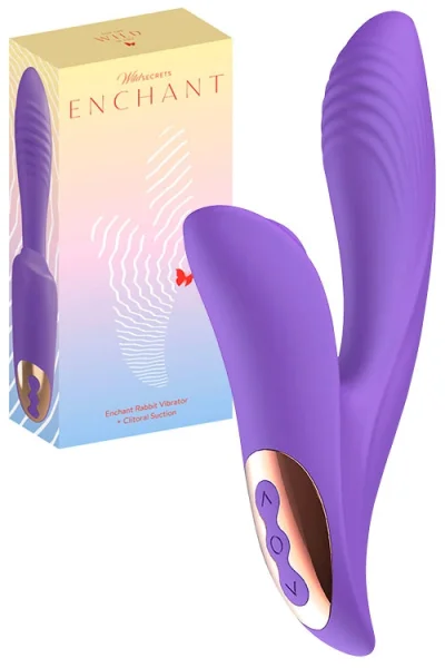 Wild Secrets Enchant 8" Rabbit Vibrator with Clitoral Suction