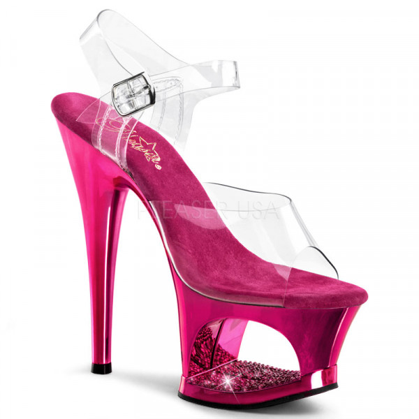 MOON-708DMCH - 7" Heel, 2 3/4" Cut-Out PF Ankle Strap Sandal — image 21 of 25