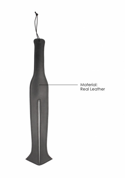 Two Finger Paddle Tawse - Black - Sex toys and bondage