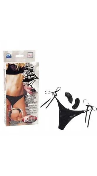 Little Black Panty Thong With Ties 10-function Remote Control Vibe