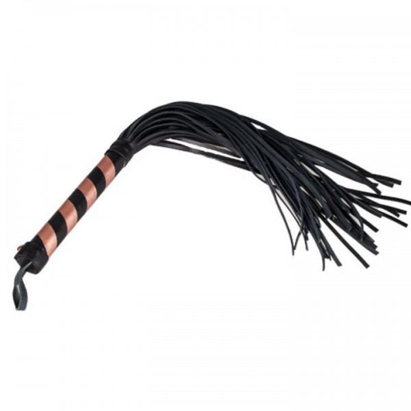 Bondara Luxe Rose Gold Real Leather Flogger – 17.5 Inch