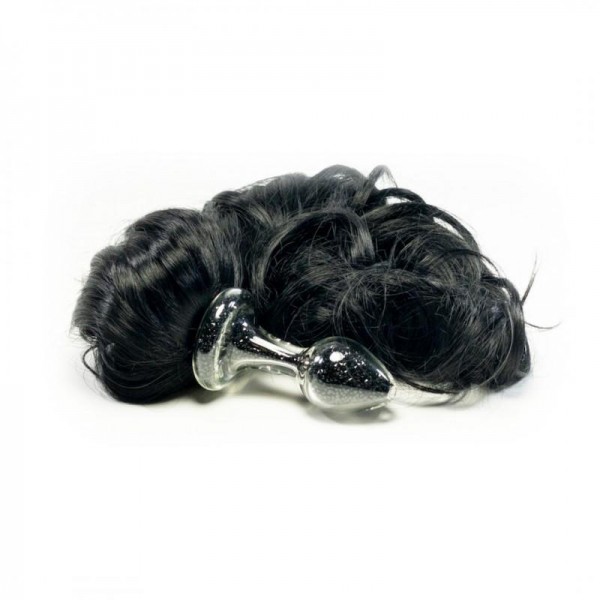 Crystal Delights Pony Tail Plug, Glass with 4 Tail Colors