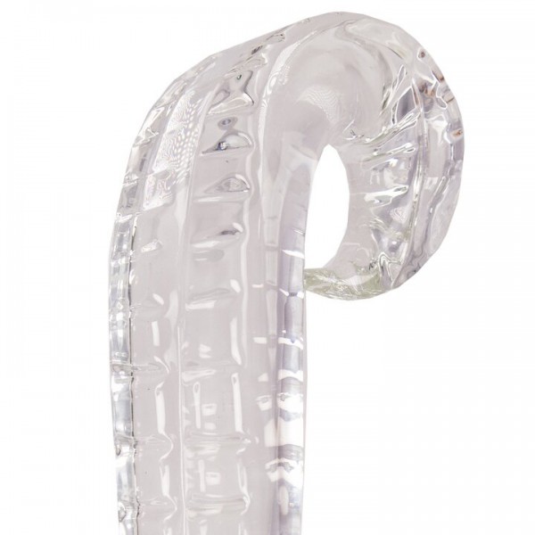 Glacier Glass Clear Devil’s Tongue Dildo – 7 Inch — image 4 of 5