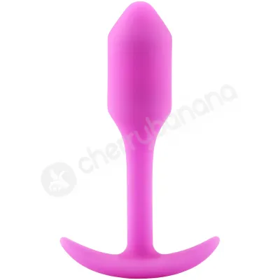 B Vibe Snug Plug 1 Pink Silicone Weighted Small Butt Plug