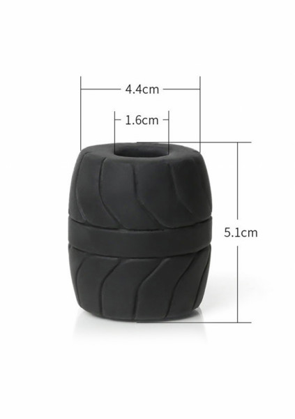 SilaSkin Ball Stretcher 2 inch - Black - Vibrating Cock Ring