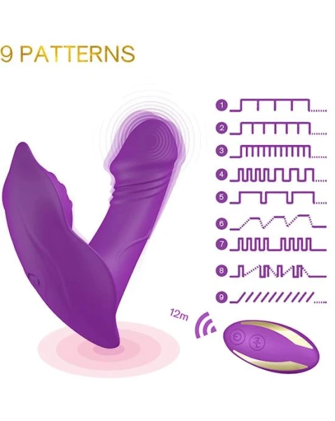 Manta Panty Vibrator - Purple - 3.7 Inch