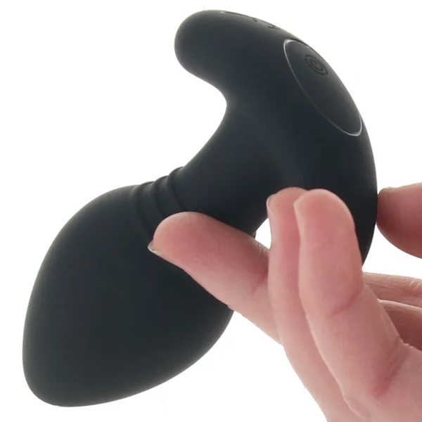 Playboy Pleasure Plug & Play Rechargeable Silicone Vibrating Butt Plug With Remote - Black