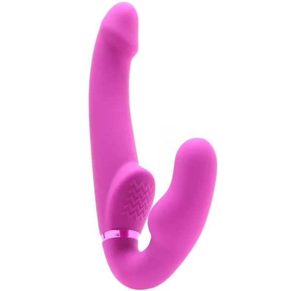 Evoke Ergo Fit Inflatable & Vibrating Silicone Strapless Strap-on with Remote Control By Strap U