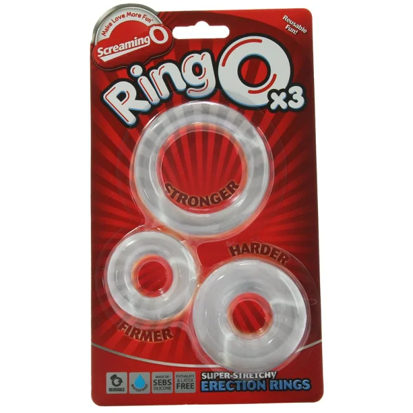 Screaming O Ring O x 3 Clear Cockrings