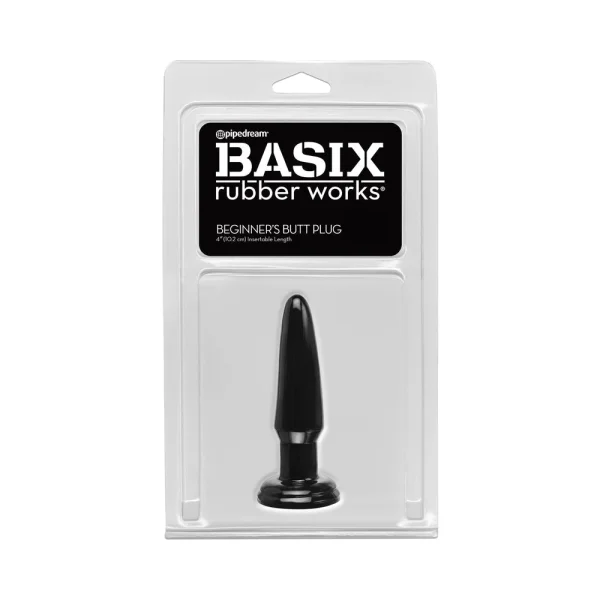 Basix Rubber Beginners Butt Plug Black — image 8 of 8