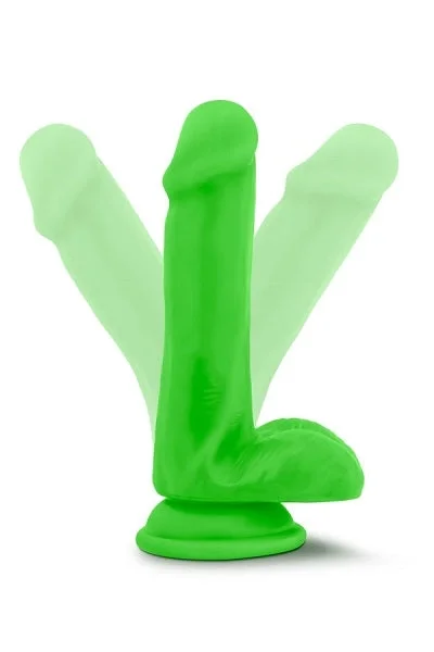 Blush Neo Neon Green 6 Inch Dual Density Cock With Balls — image 6 of 14