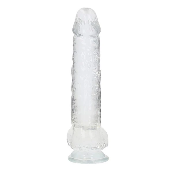 RealRock 10-Inch Crystal Clear Dildo with Balls