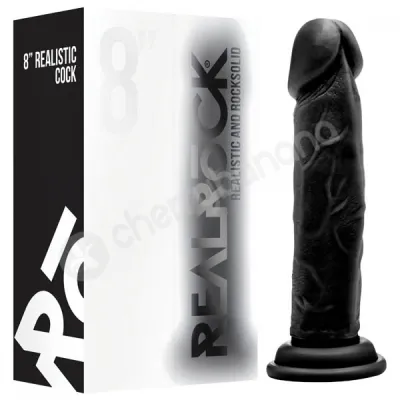 Realrock 8 Black Realistic Cock