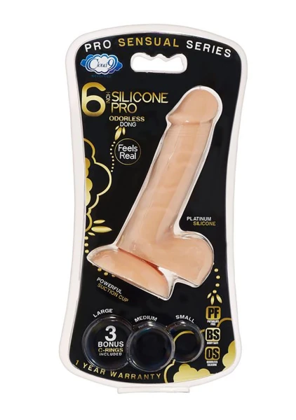 Cloud 9 Pro Sensual Premium Silicone 6 Inch Suction Cup Dildo - Vanilla