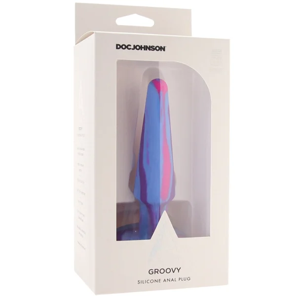 A-Play Groovy Silicone 5" Anal Plug By Doc Johnson - Berry
