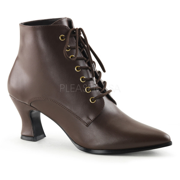 3 3/4 inches Kitten Heel Front Lace Up Ankle Boot. — image 5 of 8