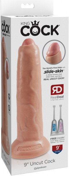 9" Uncut Cock
