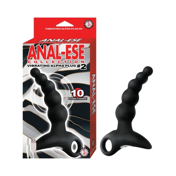 Anal-ese Collection Vibrating Alpha Plug #2 - Black — image 5 of 5