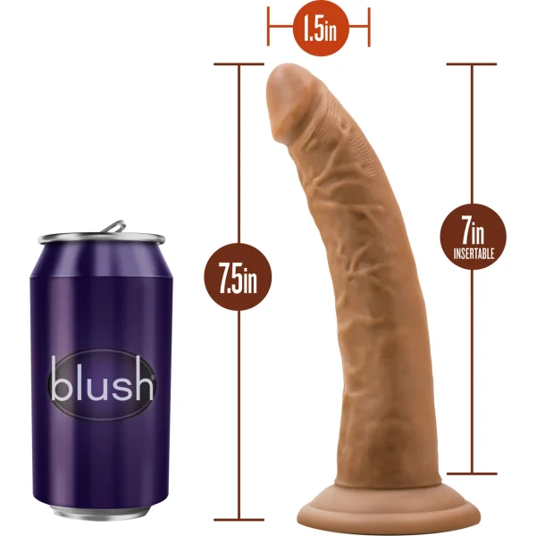 Dr. Skin 7 Inch Basic Realistic Dildo With Suction Cup by Blush - Caramel