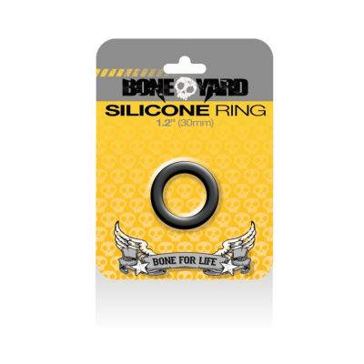 Boneyard Silicone Ring 1 2 inches Black
