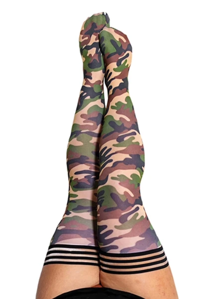 Alex Camouflage Thigh Highs - Plus Size