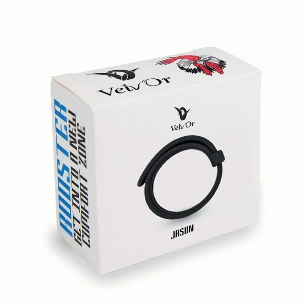 Velv'Or Rooster Jason Adjustable Hard Silicone Cock Ring - Black — image 9 of 11