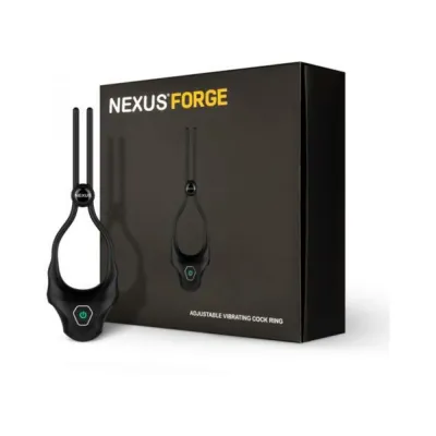 Cock Rings Nexus Forge Adjustable Vibrating Cock Ring Black