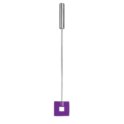 Leather Square Tipped Crop Purple