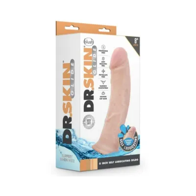 Dr Skin Glide 8 Self lubricating Dildo Vanilla