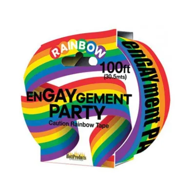 Engaygement Rainbow Style Caution Party Tape 100
