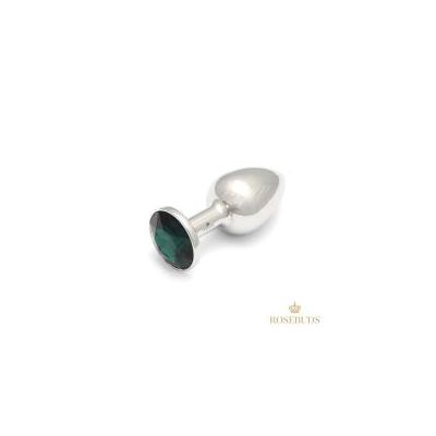 Rosebud Stainless Steel Crystal Plug Medium