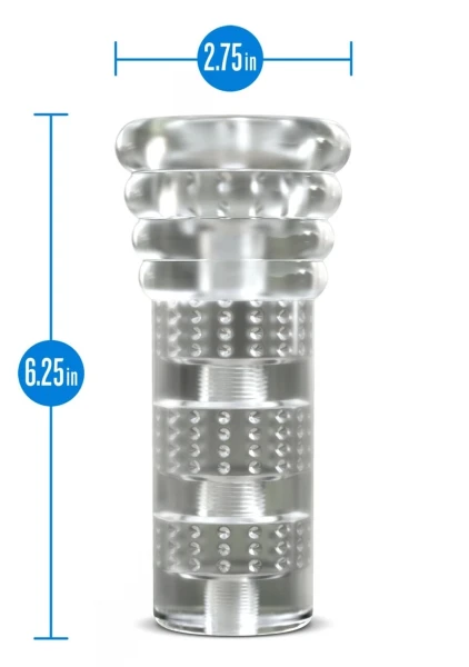 Clear Glow-In-The-Dark Self Lubricating Stroker