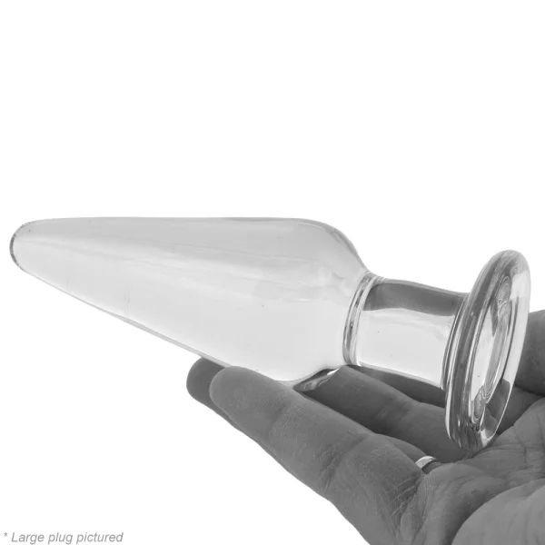 Crystal Glass Tapered Butt Plug Trainer Kit by NS Novelties - Clear