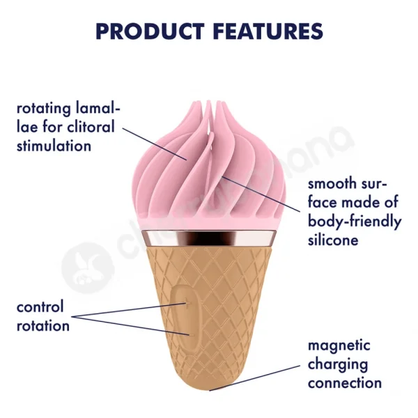 Satisfyer Pink Sweet Treat Spinnator Rotating  Vibrator