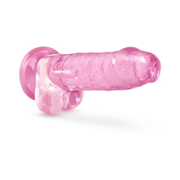 Naturally Yours Crystalline Dildo 7 In. Rose