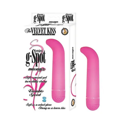 The Velvet Kiss Collection Mini G Spot Massager Multispeed Waterproof Pink