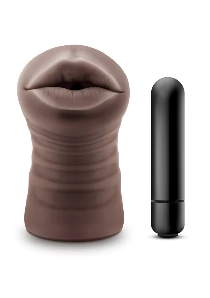 Hot Chocolate Heather Mouth Shaped Penis Masturbator By Blush