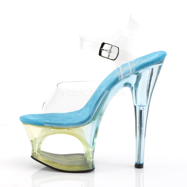 7 inches Heel, 2 3/4 inches Cut-Out Tinted PF Ankle Strap Sandal — image 11 of 12