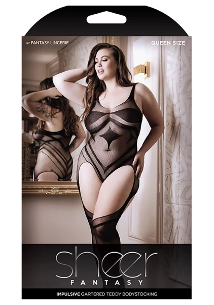 Impulsive Gartered Teddy Bodystocking - Queen Size — image 6 of 6
