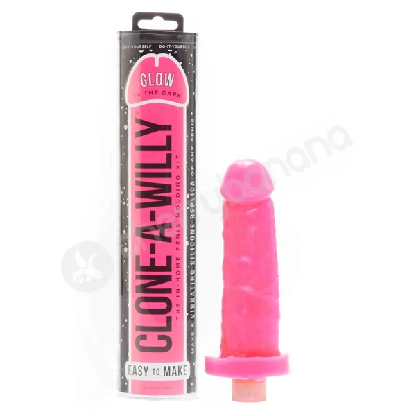 Clone-A-Willy Glow In The Dark Vibrator Moulding Kit Pink