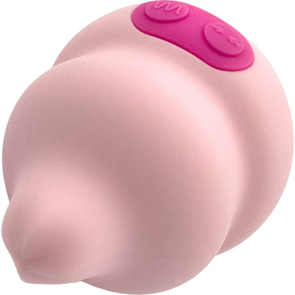 Unbound Squish Squeeze Responsive Rechargeable Waterproof Silicone Vibrator - Quartz & Cerise