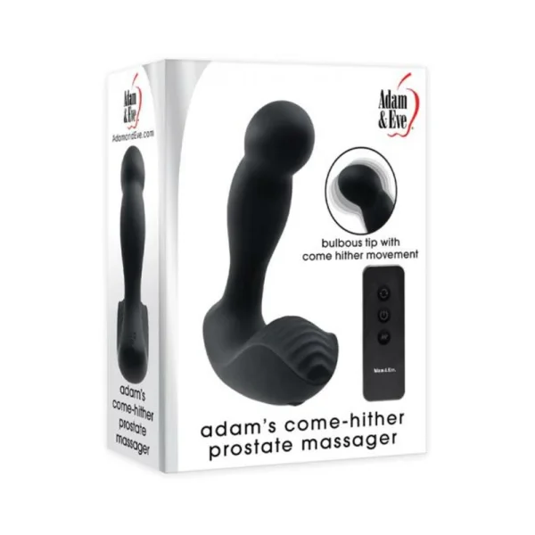 Adam & Eve Adam's Come Hither Prostate Massager Silicone Black