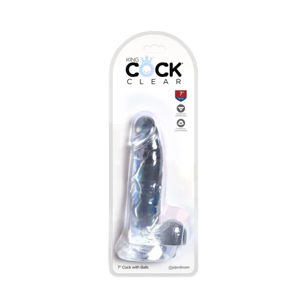 King Cock Clear 7in Cock With Balls — image 11 of 16