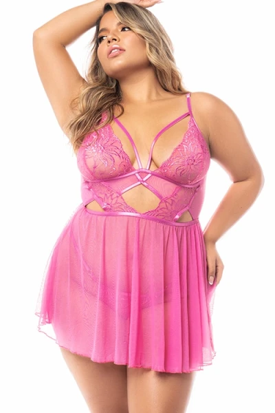 Mapale by Espiral Tropical Dreams Babydoll with Matching G String