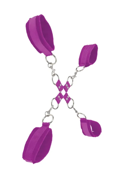 Velcro Hand And Leg Cuffs - Purple -