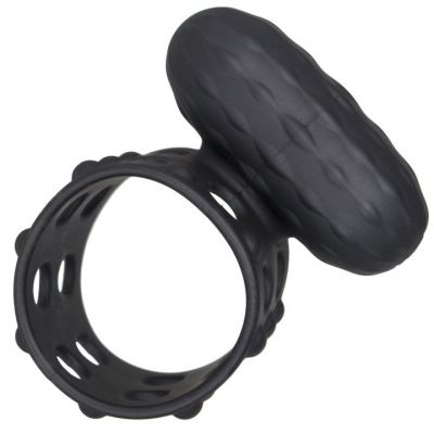 Bondara Cage Black Silicone Vibrating Bullet Cock Ring