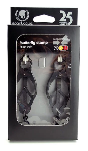 Black Butterfly Nipple Clamps With Chain — image 6 of 6