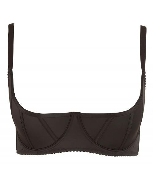 Bra With Quarter Cups - Black - 85 D